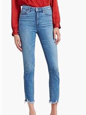 PAIGE Cindy Cropped High Rise Jeans- Fray- 26- MSRP $219